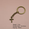Metal Hollow Cross Keychain Bag Charm Gift For Daily Use view 2