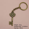 Zinc Alloy Key Shape Keychain Key Ring Gift Accessory view 2