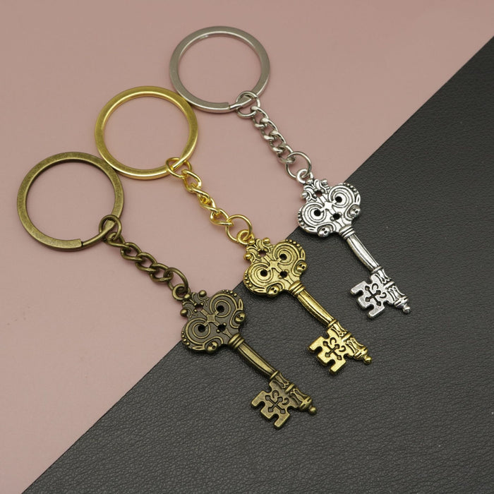 Zinc Alloy Key Shape Keychain Key Ring Gift Accessory