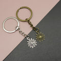 Metal Sunflower Keychain Floral Bag Charm Party Gift view 1