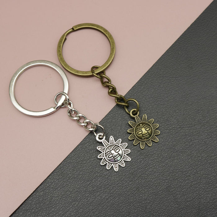 Metal Sunflower Keychain Floral Bag Charm Party Gift