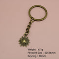 Metal Sunflower Keychain Floral Bag Charm Party Gift view 2