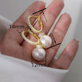 French Style Faux Pearl Zircon Inlaid Drop Earrings For Women, Trendy Elegant Dangle Jewelry view 4