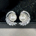 Faux Pearl Stud Earrings For Women, Elegant Geometric European American Fashion Jewelry view 2