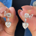 Sweet Heart Shape Butterfly Drop Earrings For Women, Princess Fairy Style Fashion Ear Jewelry view 1