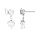 Sweet Heart Shape Butterfly Drop Earrings For Women, Princess Fairy Style Fashion Ear Jewelry view 5