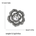 Alloy Rhinestone Rose Brooch For Women's Suits And Coats view 6