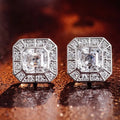 Minimalist Geometric Zircon Stud Earrings For Women, Delicate Daily Fashion Jewelry view 2