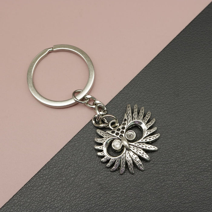 Zinc Alloy Owl Keychain Decorative Bag Charm Gift