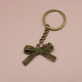 Metal Elegant Ribbon Bow Keychain Bag Charm Gift view 6