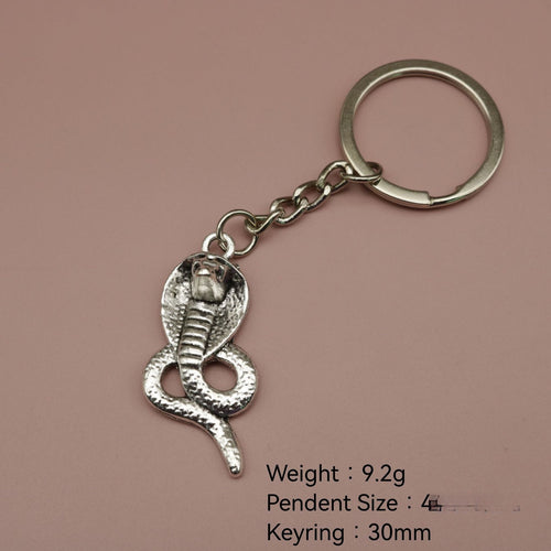 Metal Cobra Keychain Minimalist Bag Charm
