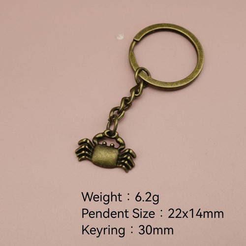 Metal Crab Keychain Bag Charm Gift