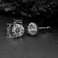Round Zircon Stud Earrings Unisex Minimalist Fashion Jewelry For Daily Wear And Cross Border view 4