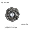 Alloy Rhinestone Rose Brooch Pin For Suits And Coats view 6