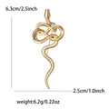 Alloy Polished Long Snake Brooch Pin For Coats And Cardigans view 4
