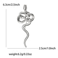 Alloy Polished Long Snake Brooch Pin For Coats And Cardigans view 6