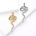 Alloy Polished Long Snake Brooch Pin For Coats And Cardigans view 1