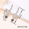 European Fairy Style Drop Earrings For Women Heart Shape Hollow Fashion Artistic Jewelry view 4