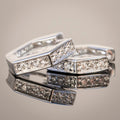 Simple Hexagon Zircon Hoop Earrings For Women, Geometric Daily Fashion Jewelry Accessory view 1