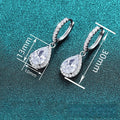 Light Luxury Water Drop Dangle Earrings With Zircon, Geometric Engagement Jewelry view 4
