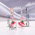 Fairy Floral Oil Drip Flower Zircon Inlaid Pastoral Drop Earrings For Women view 4