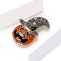 Alloy Rhinestone Pumpkin Wizard Brooch Pin For Halloween Outfits view 3