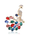 Alloy Rhinestone Peacock Brooch Pin Elegant Shawl Qipao Accessory view 5