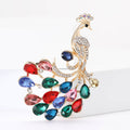 Alloy Rhinestone Peacock Brooch Pin Elegant Shawl Qipao Accessory view 2