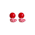 Chic Red Heart Alloy Stud Earrings With Silver Pin Light Luxury 2026 Autumn Winter Jewelry view 5