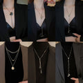 Elegant Alloy Geometric Teardrop Sweater Necklace For Women Minimalist Fall Winter Jewelry view 2