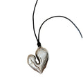Sweet Cool Acrylic Heart Sweater Necklace For Women Adjustable Black Cord Choker Pendant view 5