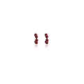 Elegant Red Enamel Curved Ball C Hoop Stud Earrings For Women, Minimalist Alloy Silver Needle Earrings view 5