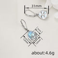 Lotus Water Drop Faux Moonstone Drop Earrings For Women, Fresh Pastoral Daily Wear Jewelry view 4