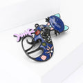 Metal Alloy Enamel Cat Fishbone Brooch Pin For Suit And Sweater view 3