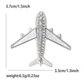 Alloy Rhinestone Airplane Brooch Pin For Suits And Coats view 6