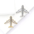 Alloy Rhinestone Airplane Brooch Pin For Suits And Coats view 1