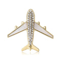 Alloy Rhinestone Airplane Brooch Pin For Suits And Coats view 5