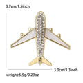 Alloy Rhinestone Airplane Brooch Pin For Suits And Coats view 4