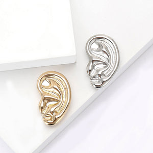 Alloy Polished Ear Brooch Pin For Unisex Suit Coat Decoration