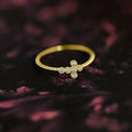 Minimalist Zircon Inlaid Single Ring For Women, Delicate Small Daily Fashion Jewelry view 2