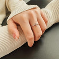 Minimalist Zircon Inlaid Single Ring For Women, Delicate Small Daily Fashion Jewelry view 3