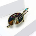 Alloy Enamel Paintbrush Palette Brooch Pin For Men And Women Clothing view 2