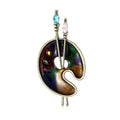 Alloy Enamel Paintbrush Palette Brooch Pin For Men And Women Clothing view 5
