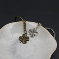 Zinc Alloy Four Leaf Clover Keychain Lucky Bag Charm Gift – Antique Copper view 3