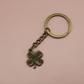 Zinc Alloy Four Leaf Clover Keychain Lucky Bag Charm Gift – Antique Copper view 6