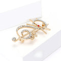 Alloy Rhinestone Cat Music Note Brooch Pin for Coats view 3