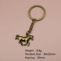 Metal Horse Shape Keychain Bag Charm Gift Key Ring view 2