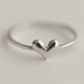 Korean Japanese Minimalist Heart Ring For Women, Sweet Daily Commute Fashion Jewelry view 1