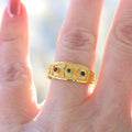 Colorful Zircon Geometric Ring, Elegant Niche Light Luxury Fashion Jewelry For Women view 3