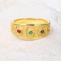 Colorful Zircon Geometric Ring, Elegant Niche Light Luxury Fashion Jewelry For Women view 2